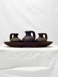 Juego Primitivo De Vasijas De Terracota Marroquíes Del Siglo XIX