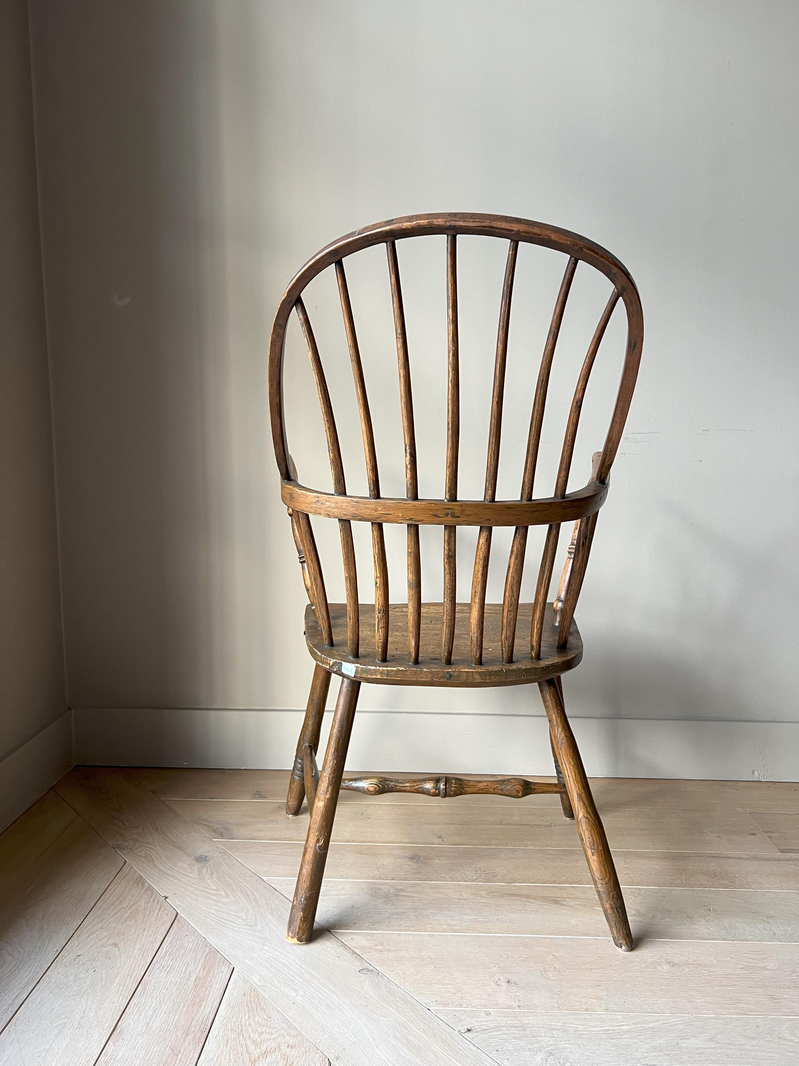 19th Century Primitive 19th century Windsor chair For Sale