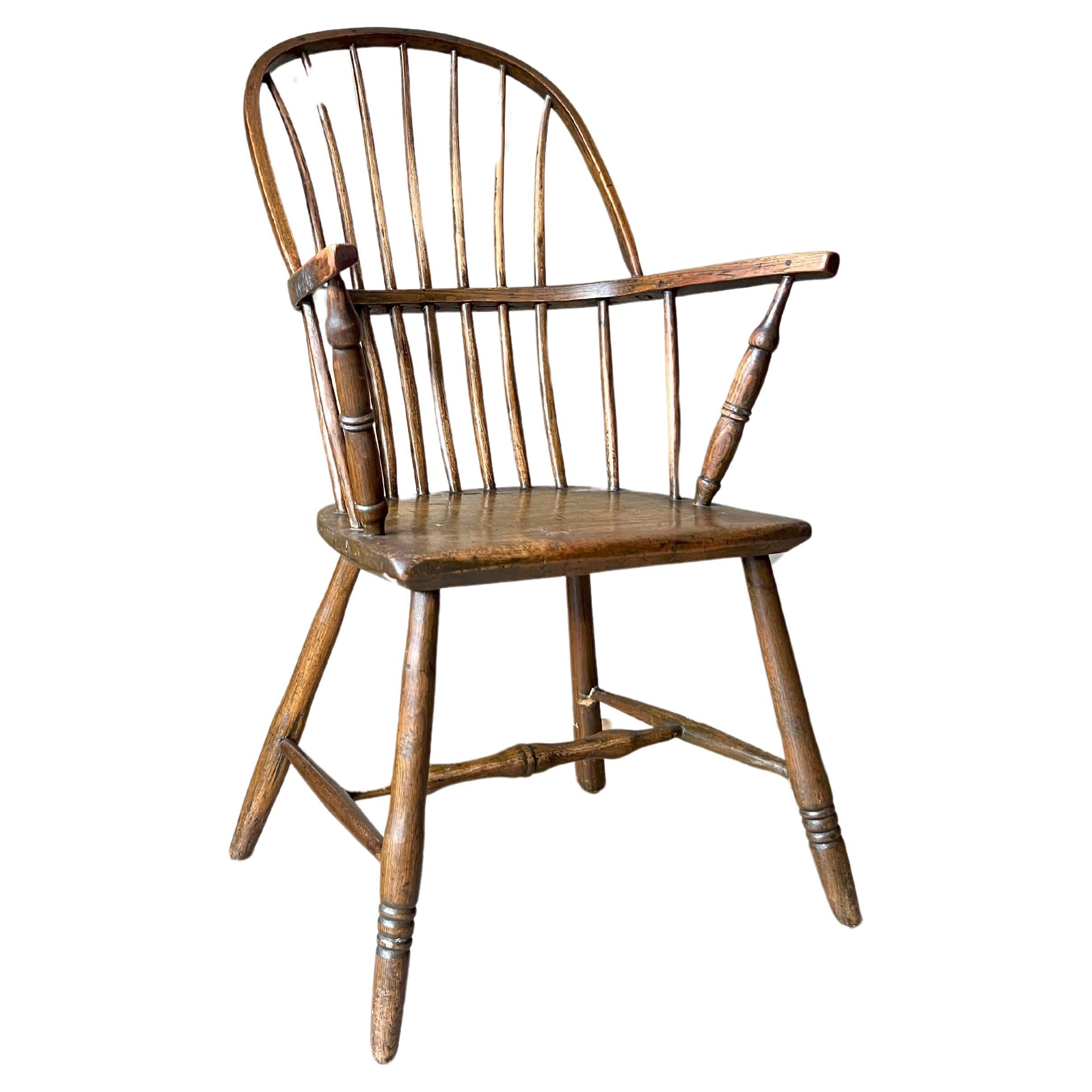 Primitive 19th century Windsor chair For Sale