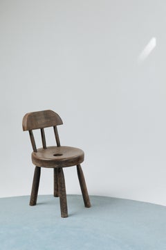 Rustic 19th Stool Made of Solid Wood