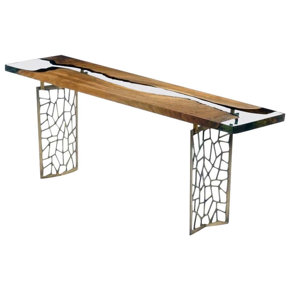 Primitive Pine Console Table at 1stDibs