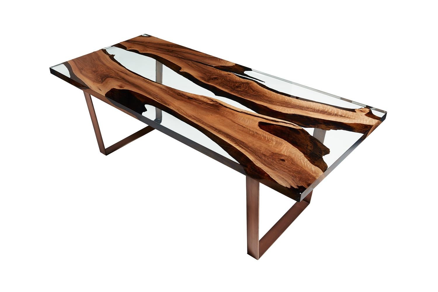 American Primitive 200 Epoxy Resin Dining Table For Sale