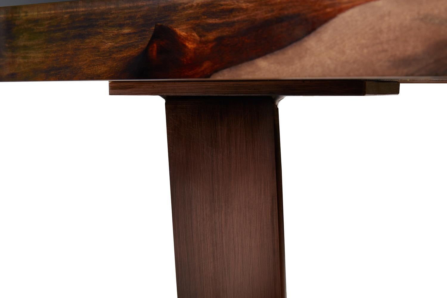 Contemporary Primitive 200 Epoxy Resin Dining Table For Sale