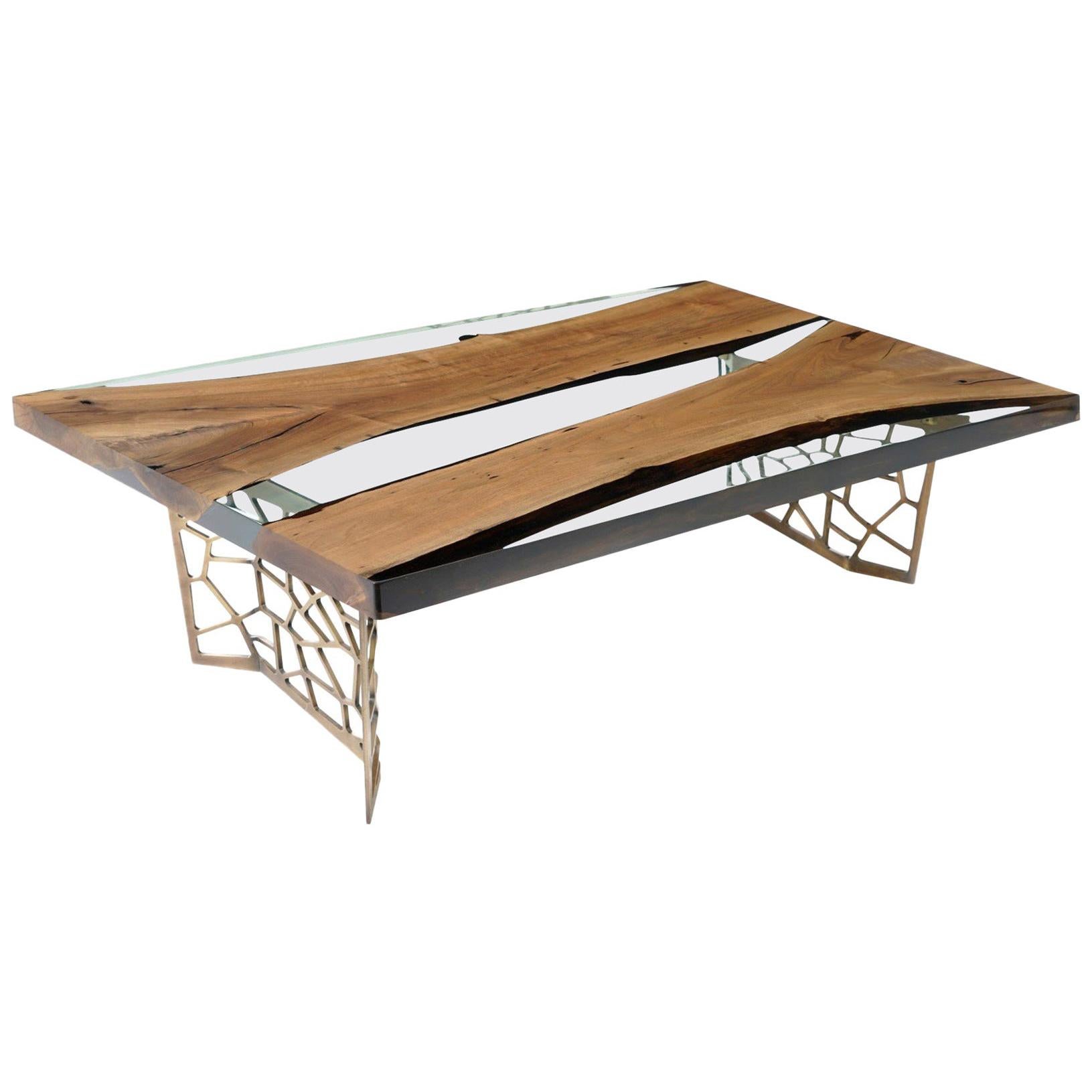 Primitive 200 Epoxy Resin Dining Table For Sale at 1stDibs