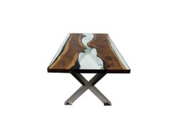 Primitive 200 Epoxy Resin Dining Tables with X Legs