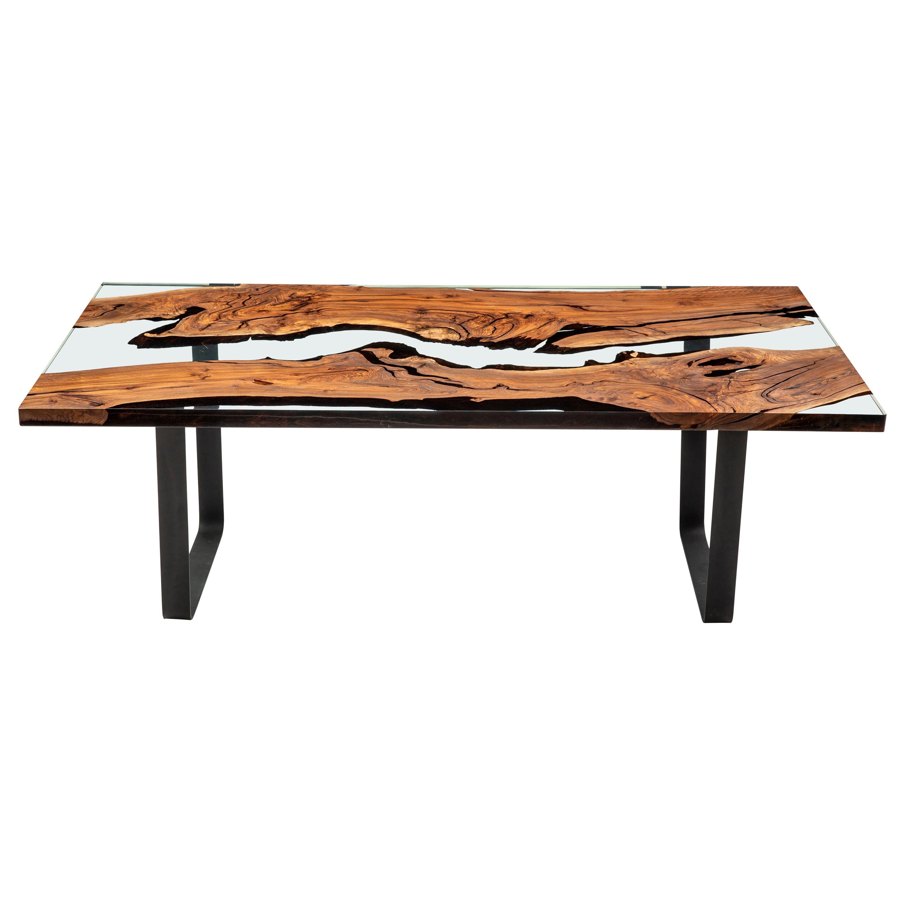 Primitive 220 Epoxy Resin Dining Table For Sale