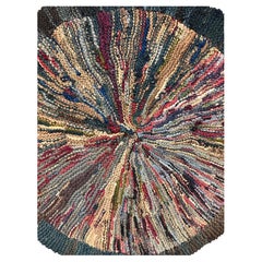 Tappeto Primitive Americana tessuto a mano in stile Folk Art