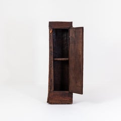 Primitive and Charming 19th Century Oak Dug Out Cupboard