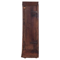 Primitive and Charming 19th Century Oak Dug Out Cupboard