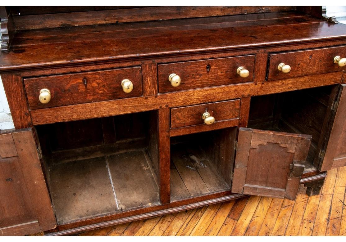 Primitive and TimeSoftened Antique Oak Hutch For Sale at 1stDibs