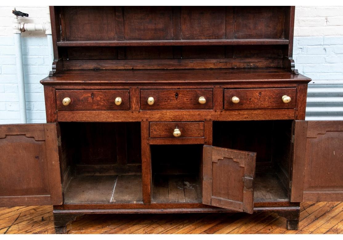 Primitive and TimeSoftened Antique Oak Hutch For Sale at 1stDibs