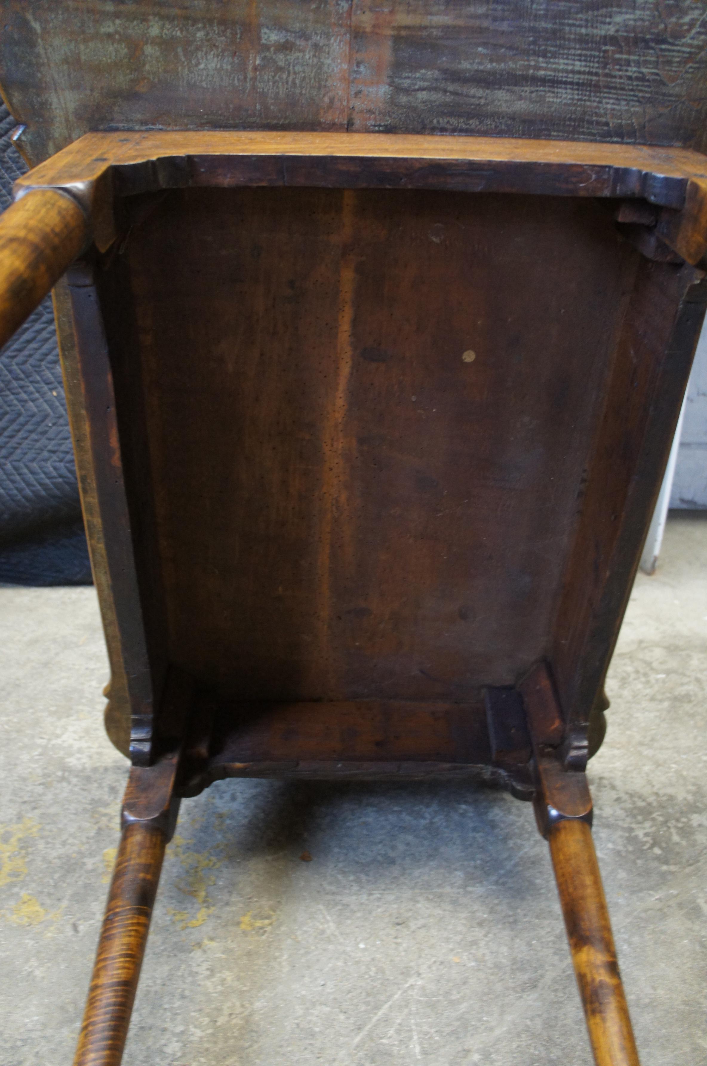 Antique 18th Century Maple Porringer Top Side Tea Table Queen Anne 2