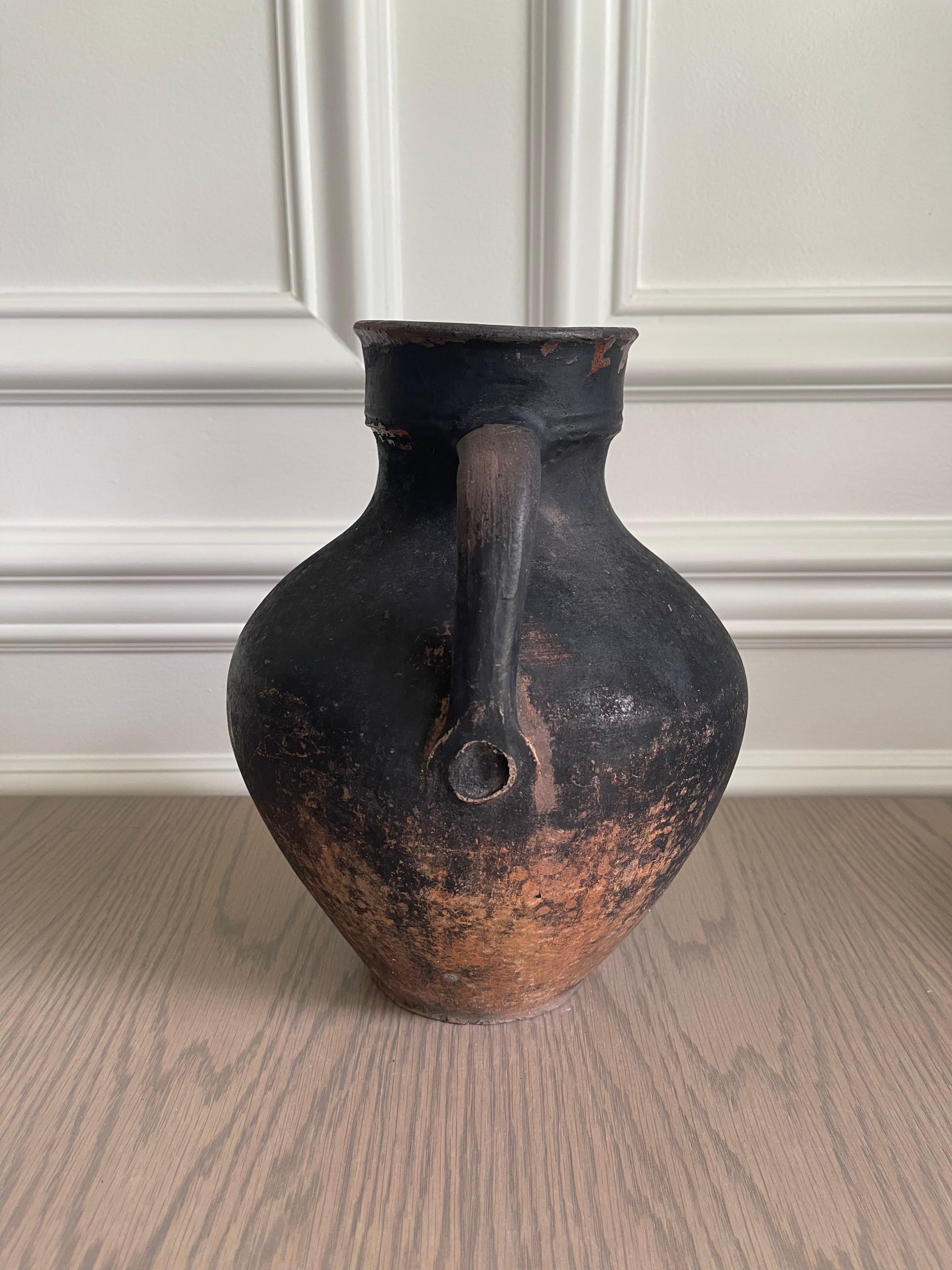 Primitive Rustic Antique Clay Vessel