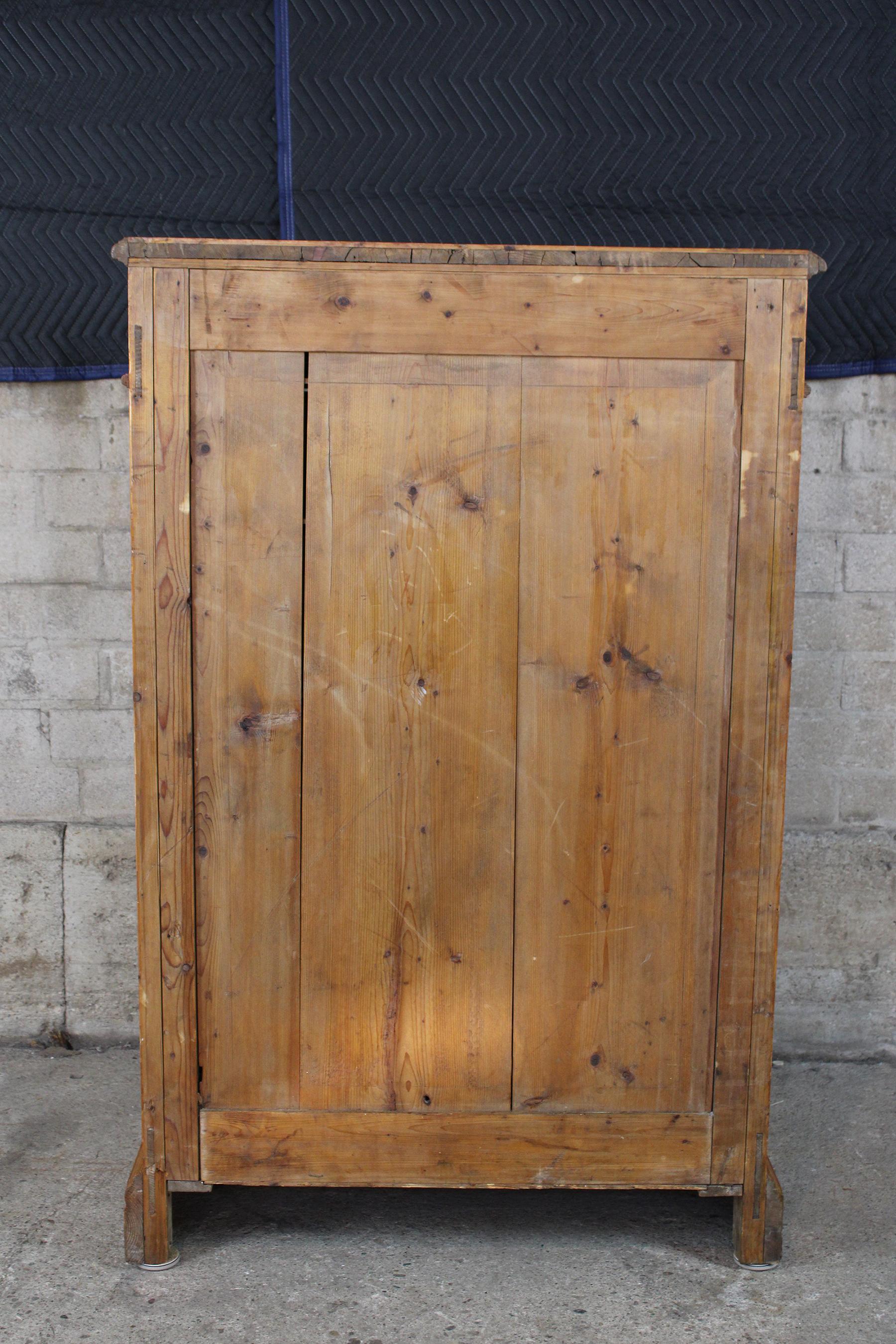 Primitive Antique English Pine Tallboy Chest of Drawers Farmhouse Tallboy Dresse 3