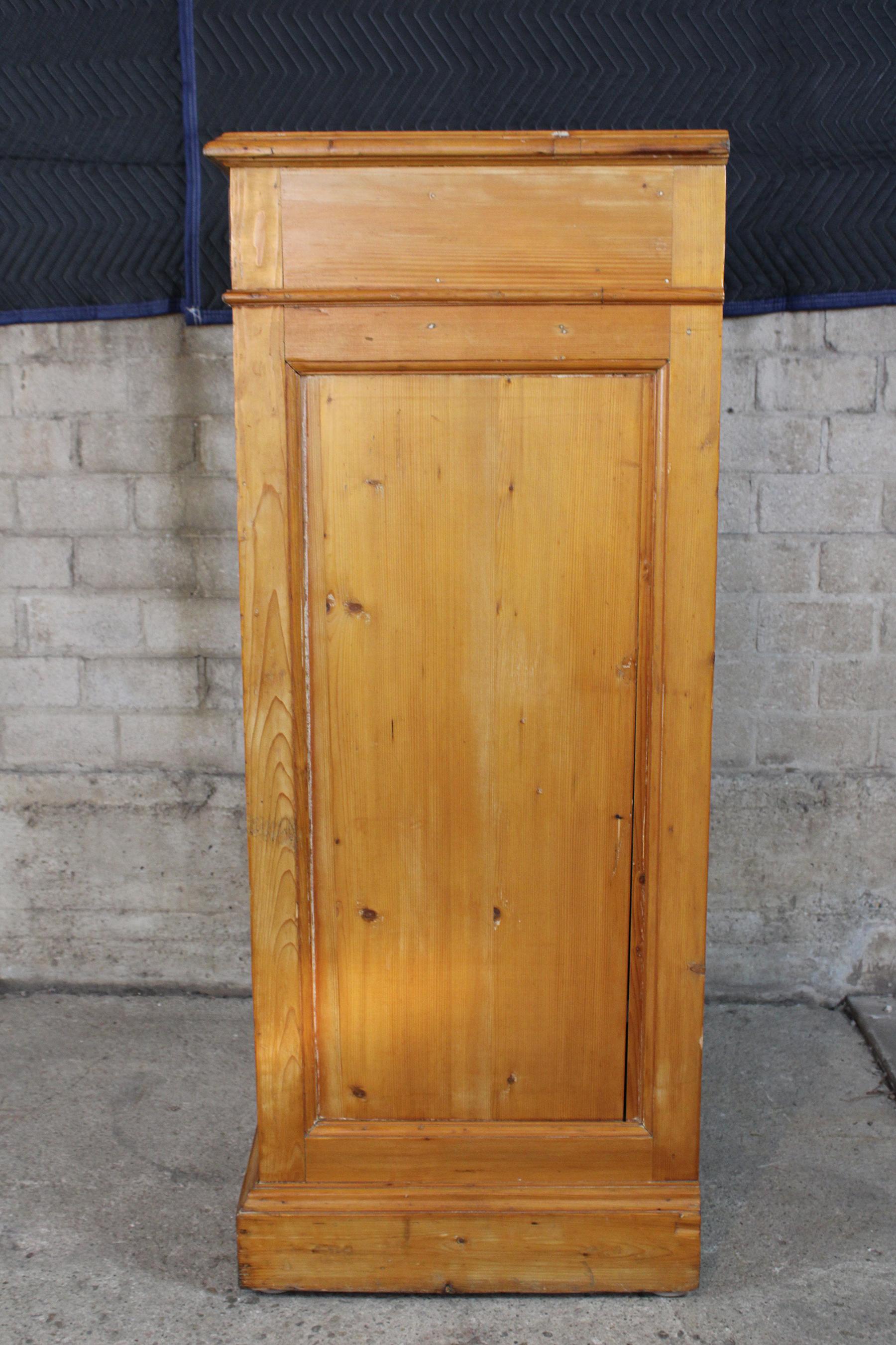 Primitive Antique English Pine Tallboy Chest of Drawers Farmhouse Tallboy Dresse 4
