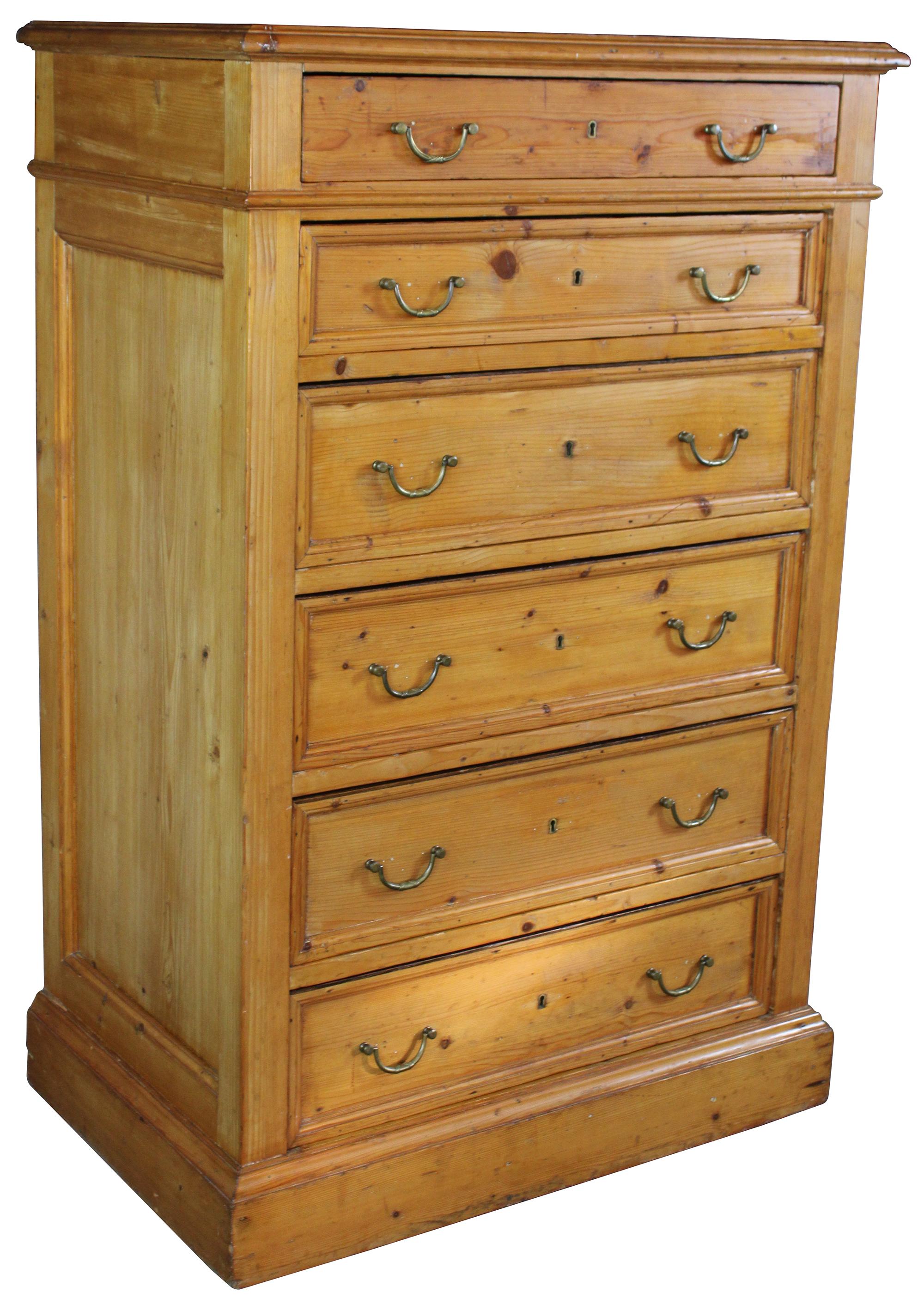 pine tall boy dresser