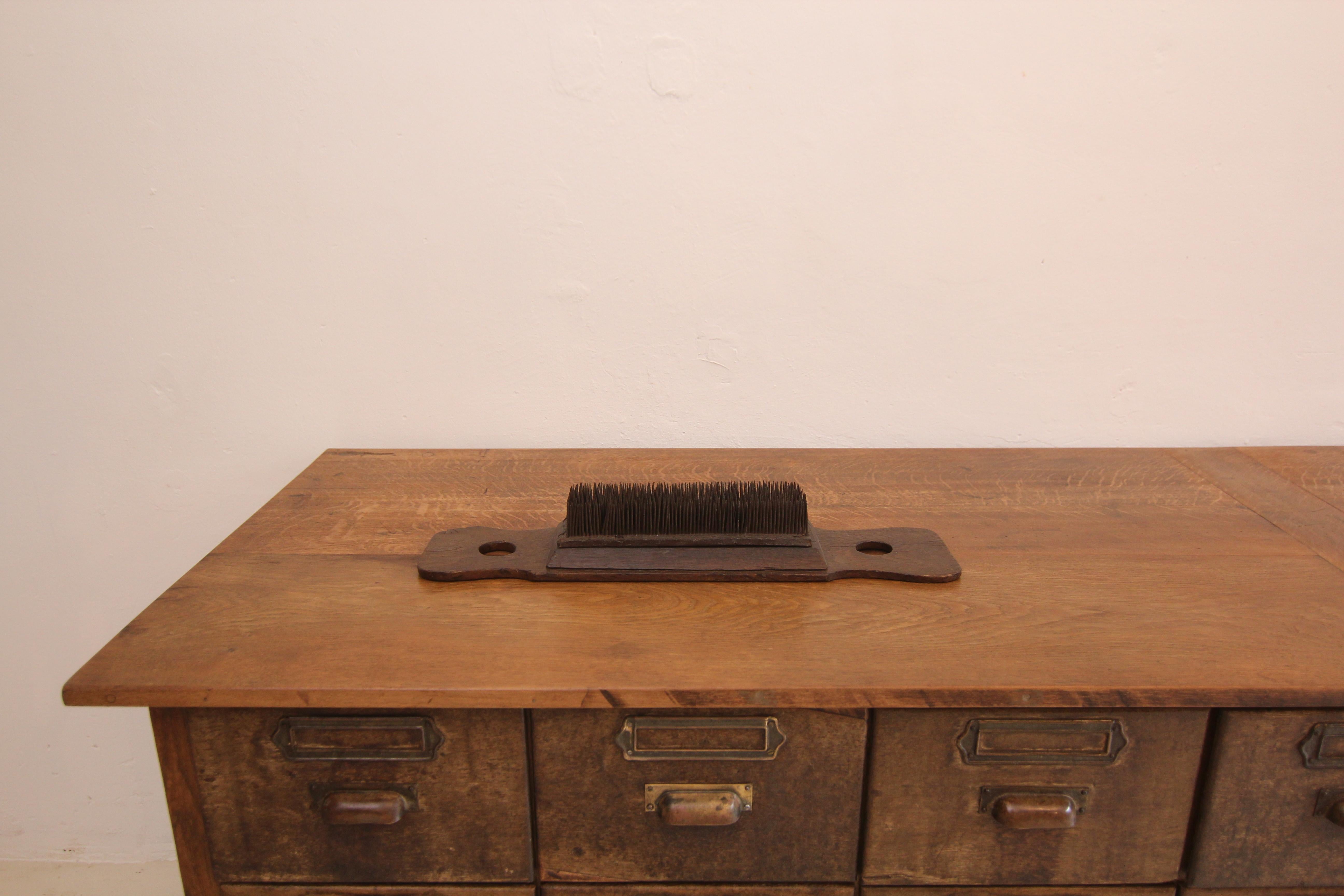 Primitive Antique Flax Comb In Good Condition For Sale In Dusseldorf, DE