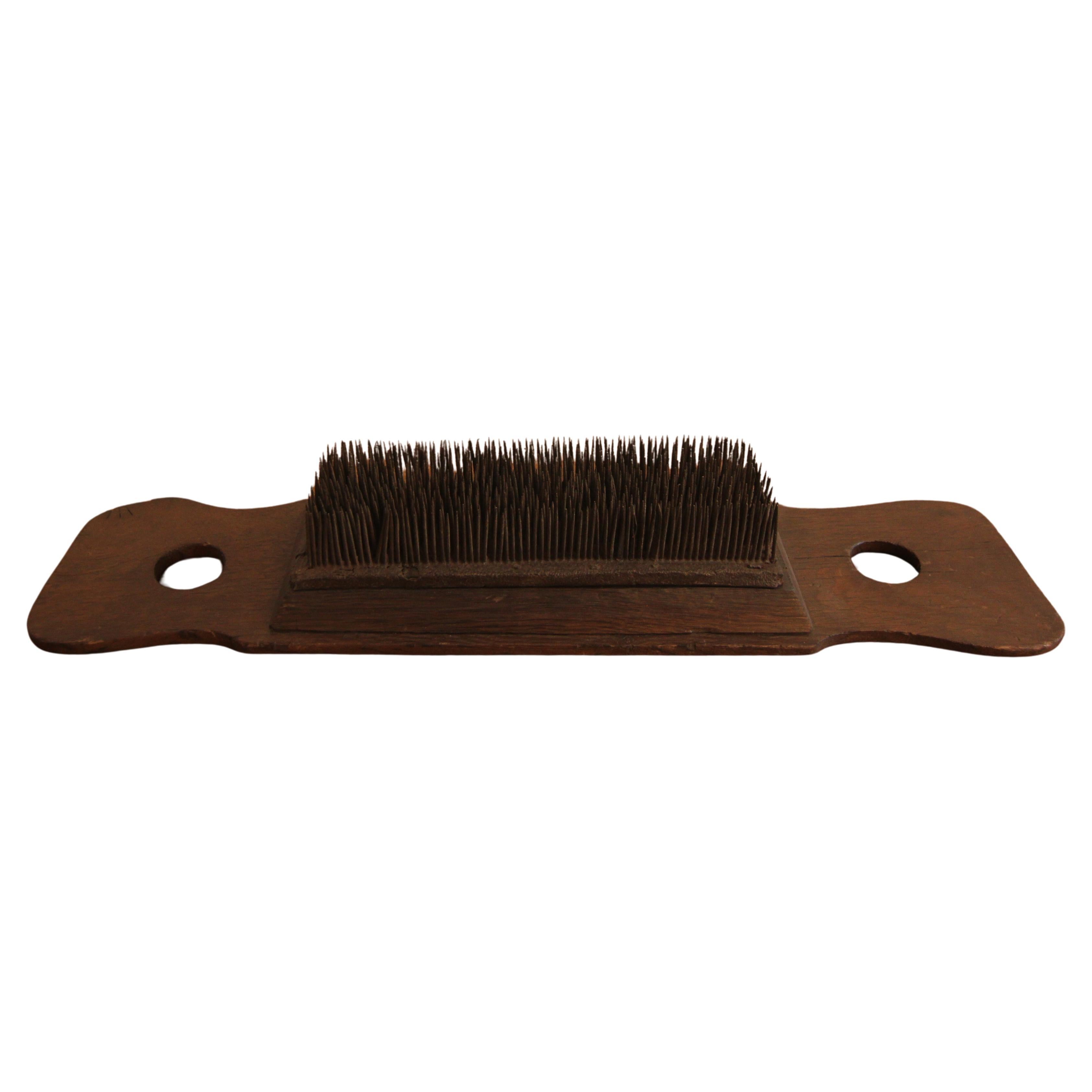 Primitive Antique Flax Comb For Sale