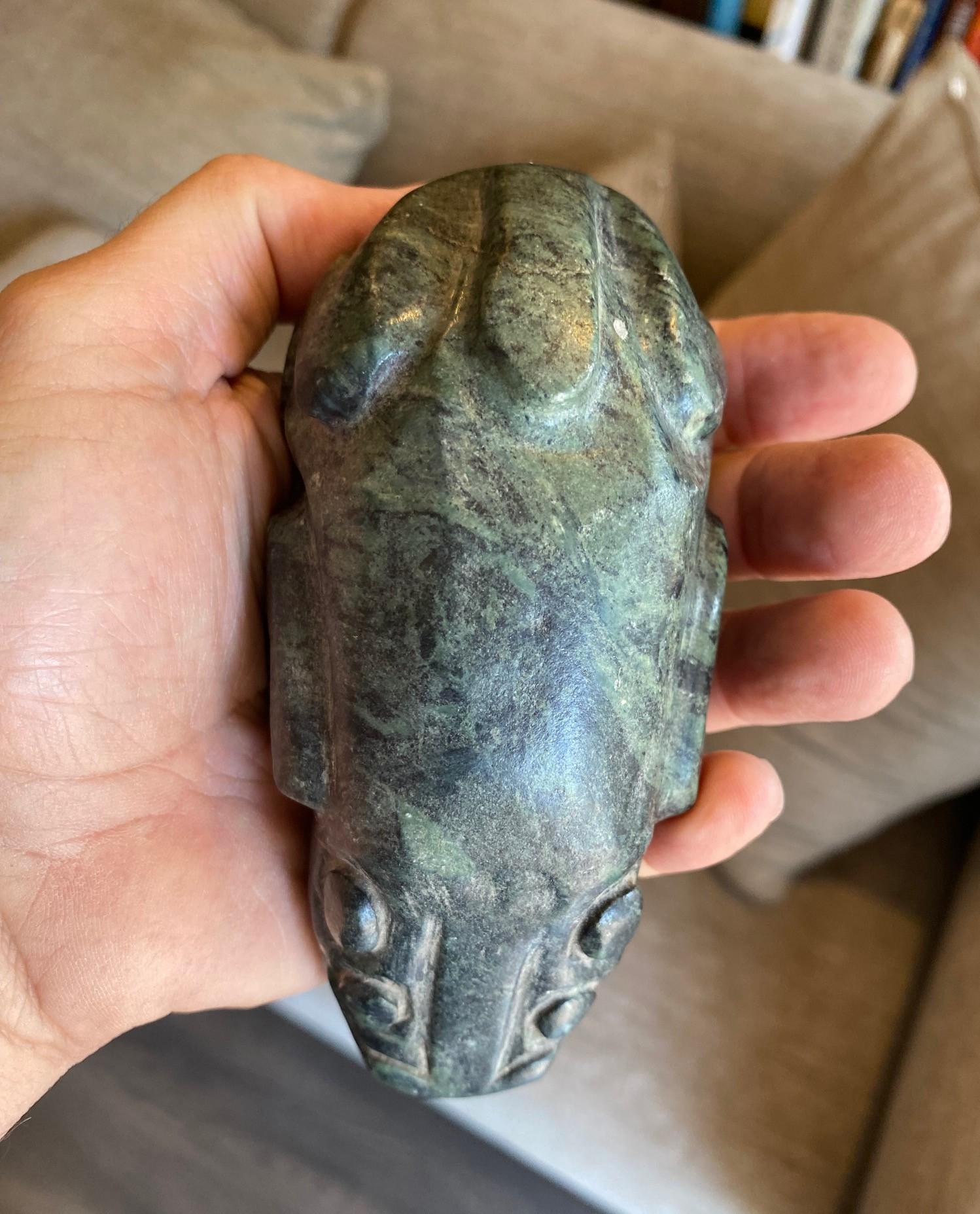 Primitive Antique Native American Indigenous Stone Effigy Creature Sculpture For Sale 10