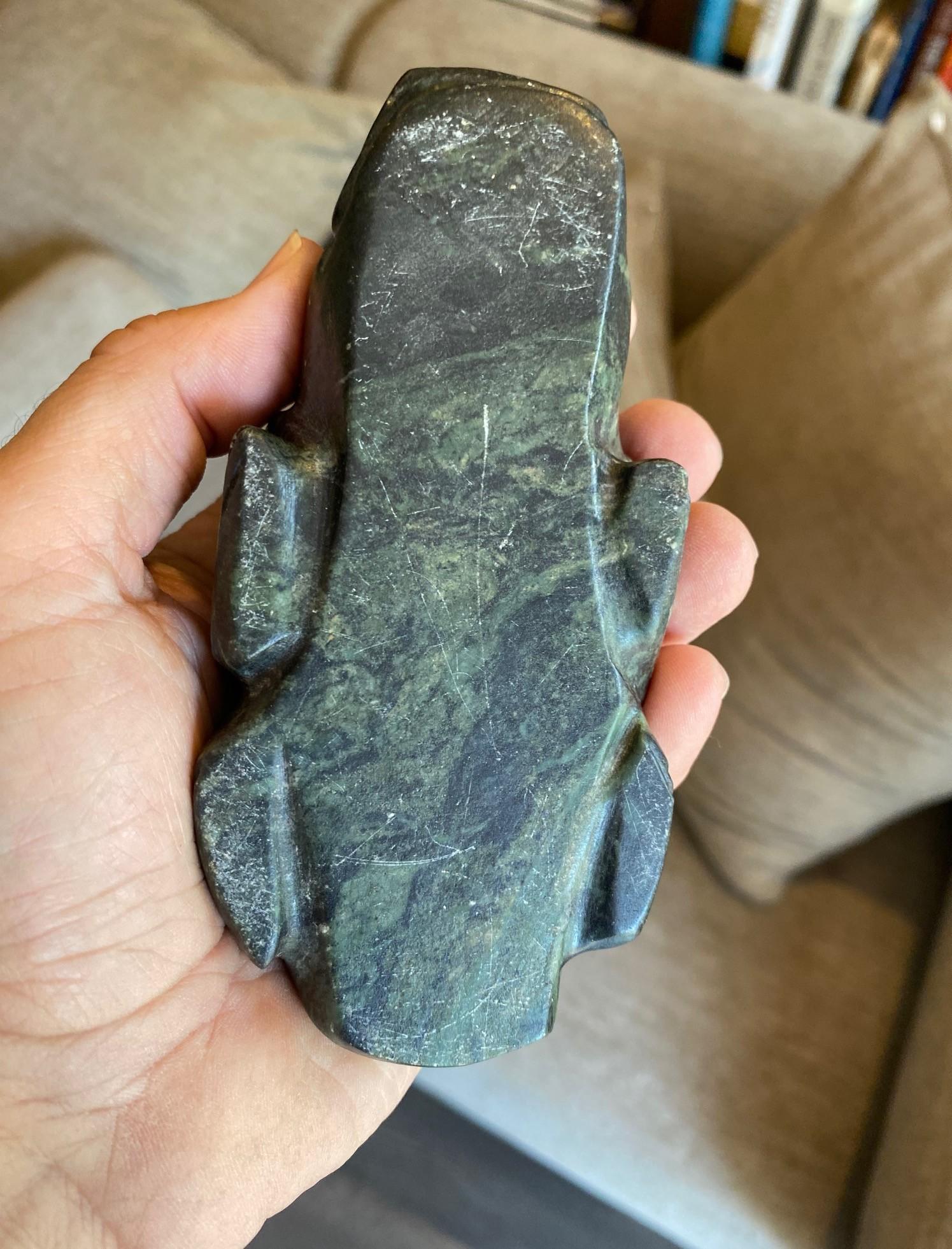 Primitive Antique Native American Indigenous Stone Effigy Creature Sculpture For Sale 11