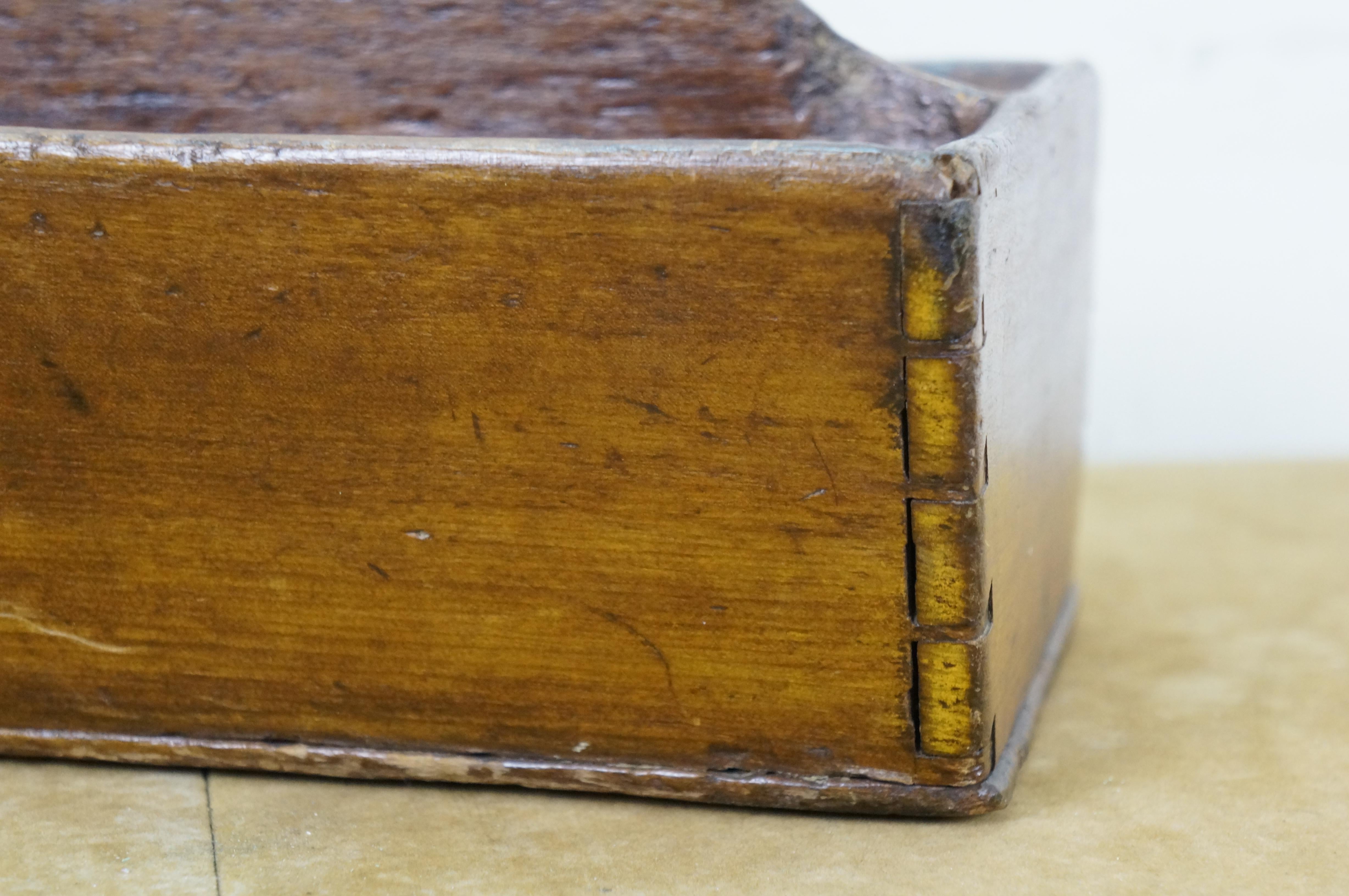 Vassoio portaposate con coda di rondine in Oak Oak, vassoio portacoltelli, cassetta degli attrezzi, 13