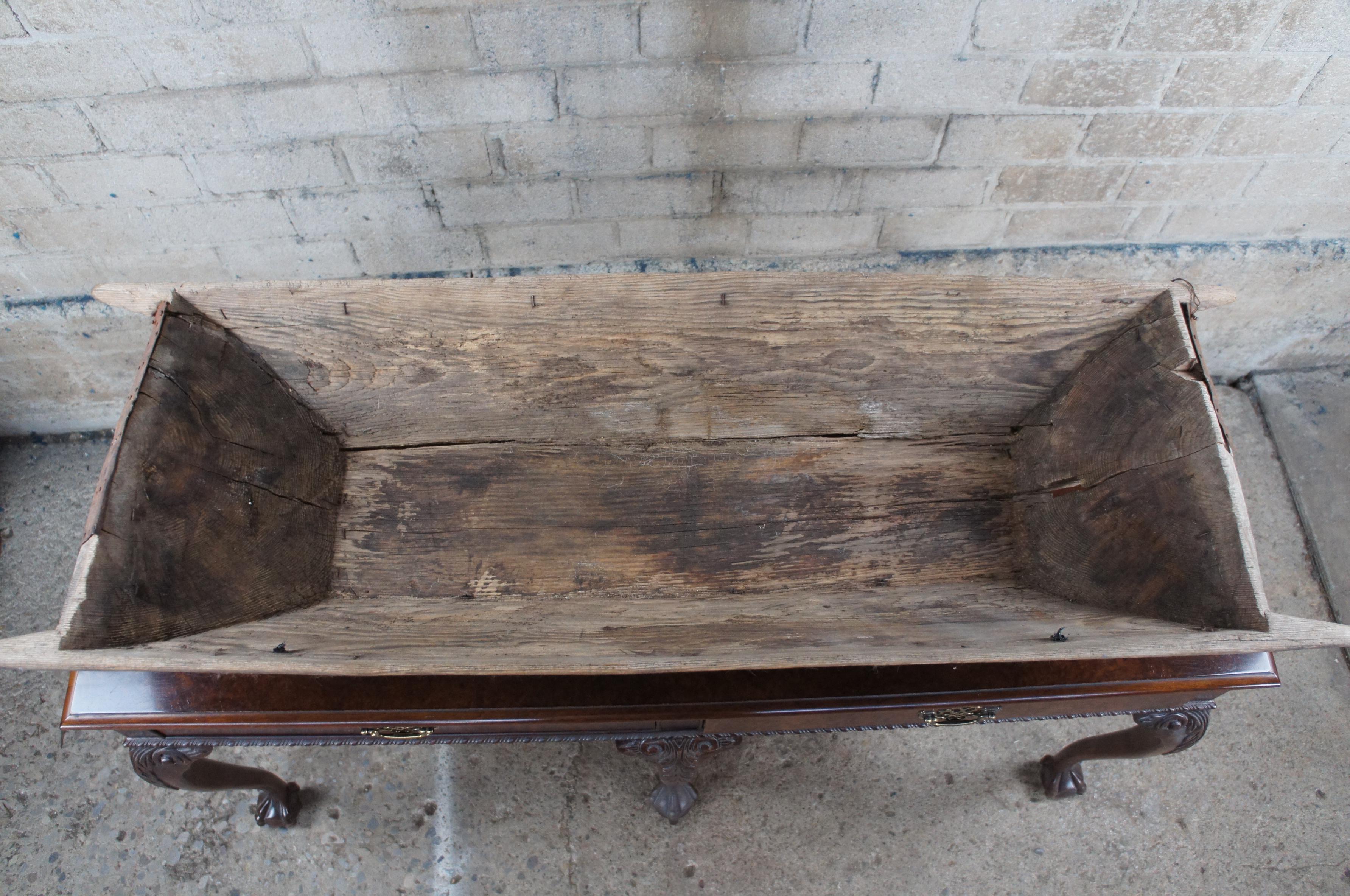 Primitivo Antiguo Roble Farmhouse Dough Bowl Bin Trough Trencher Treenware 53