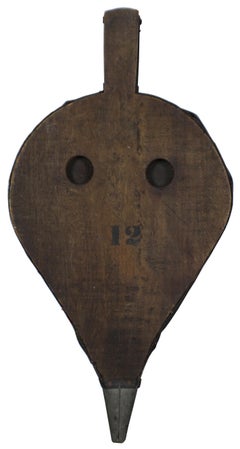 Chêne antique & Soufflets de cheminée en cuir en état de marche