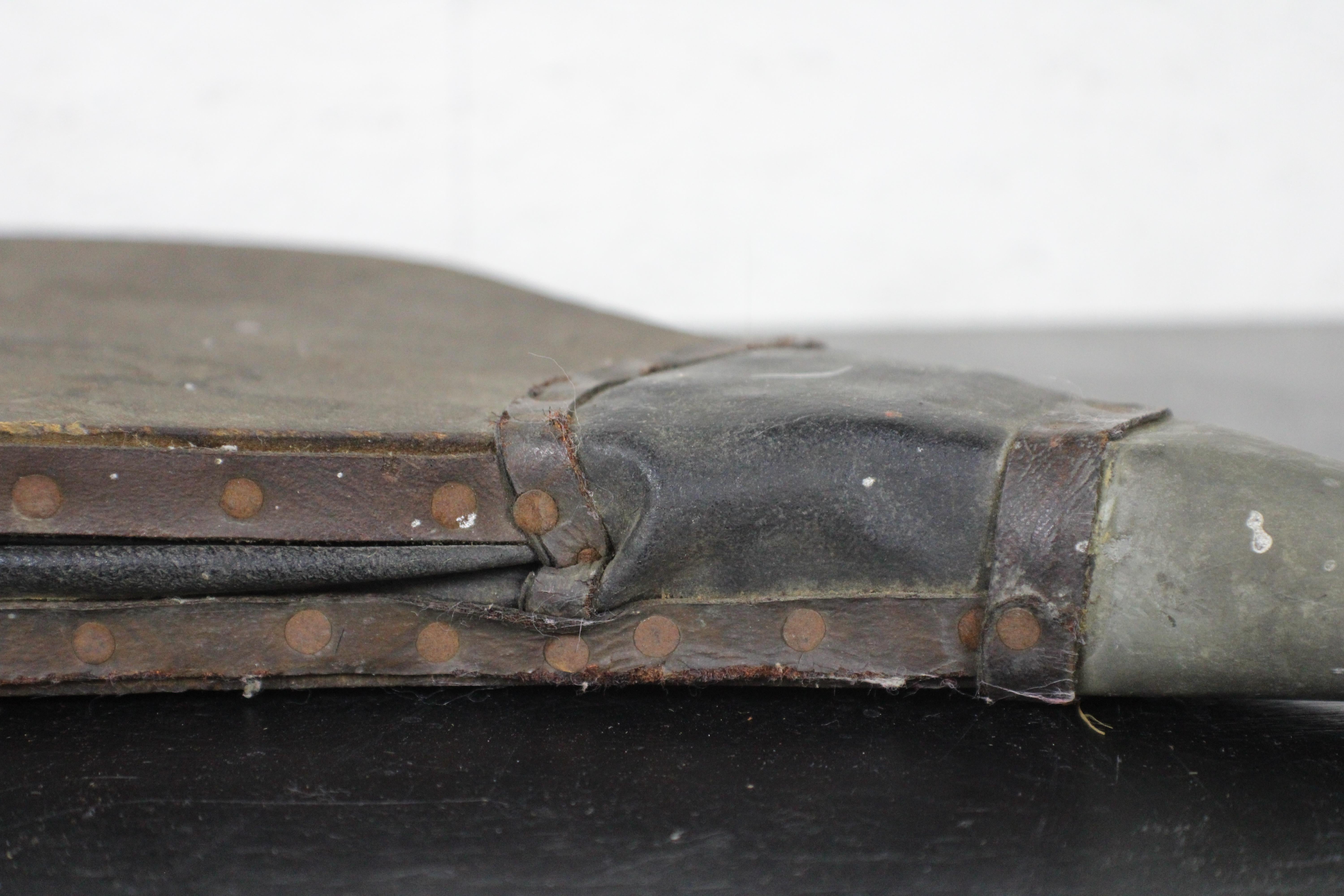 20th Century Antique Oak & Leather Fireplace Bellows Fireside Working Condition