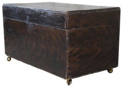 Primitive Antique Pine Painted Grain Blanket Chest Storage Trunk Coffee Table
