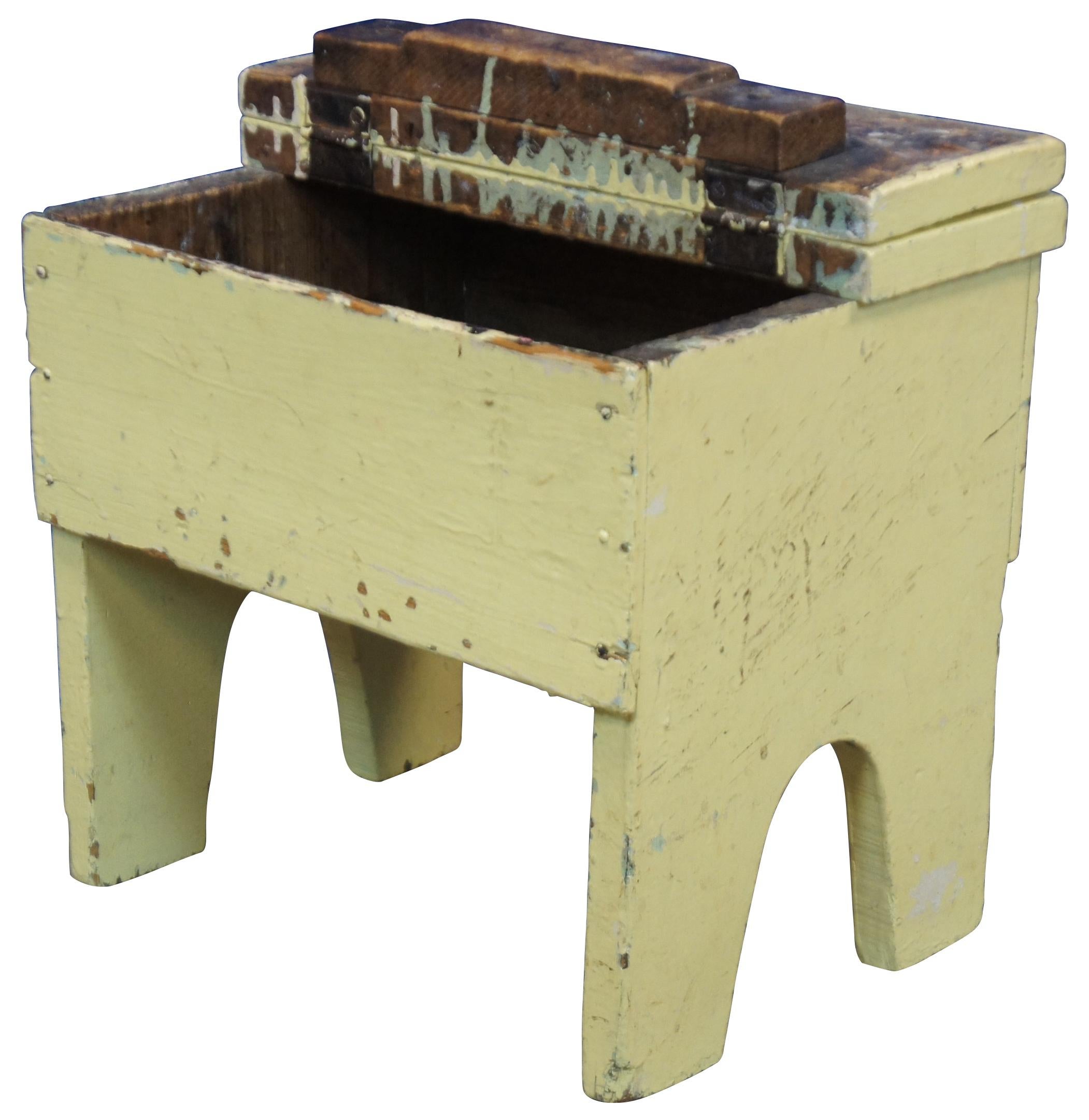 vintage shoe shine stool