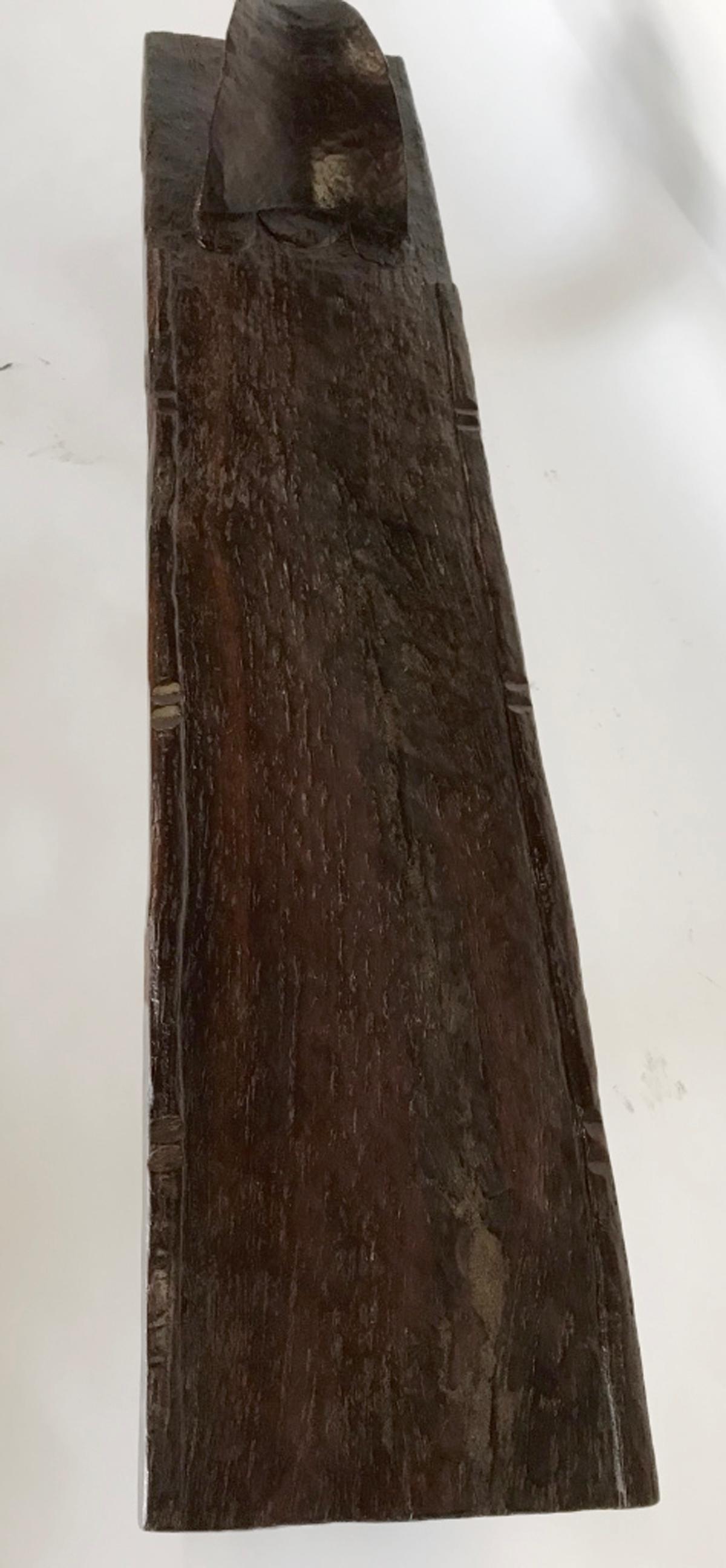 Carved Primitive Antique Senufo Bed with Headrest