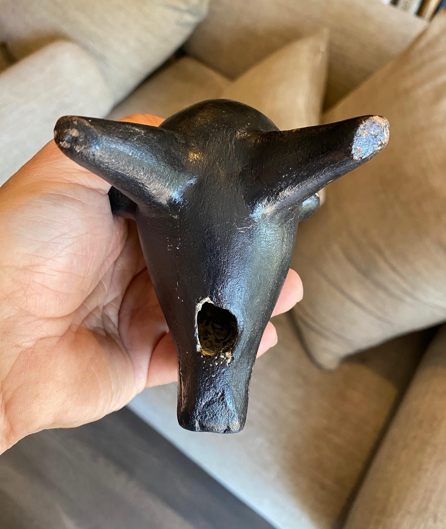 Primitive Antique South American Pre-Columbian Folk Art Ocarina Bird Sculpture For Sale 14