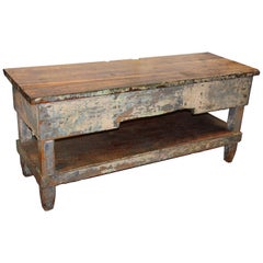 Primitive Antique Work Bench or Console