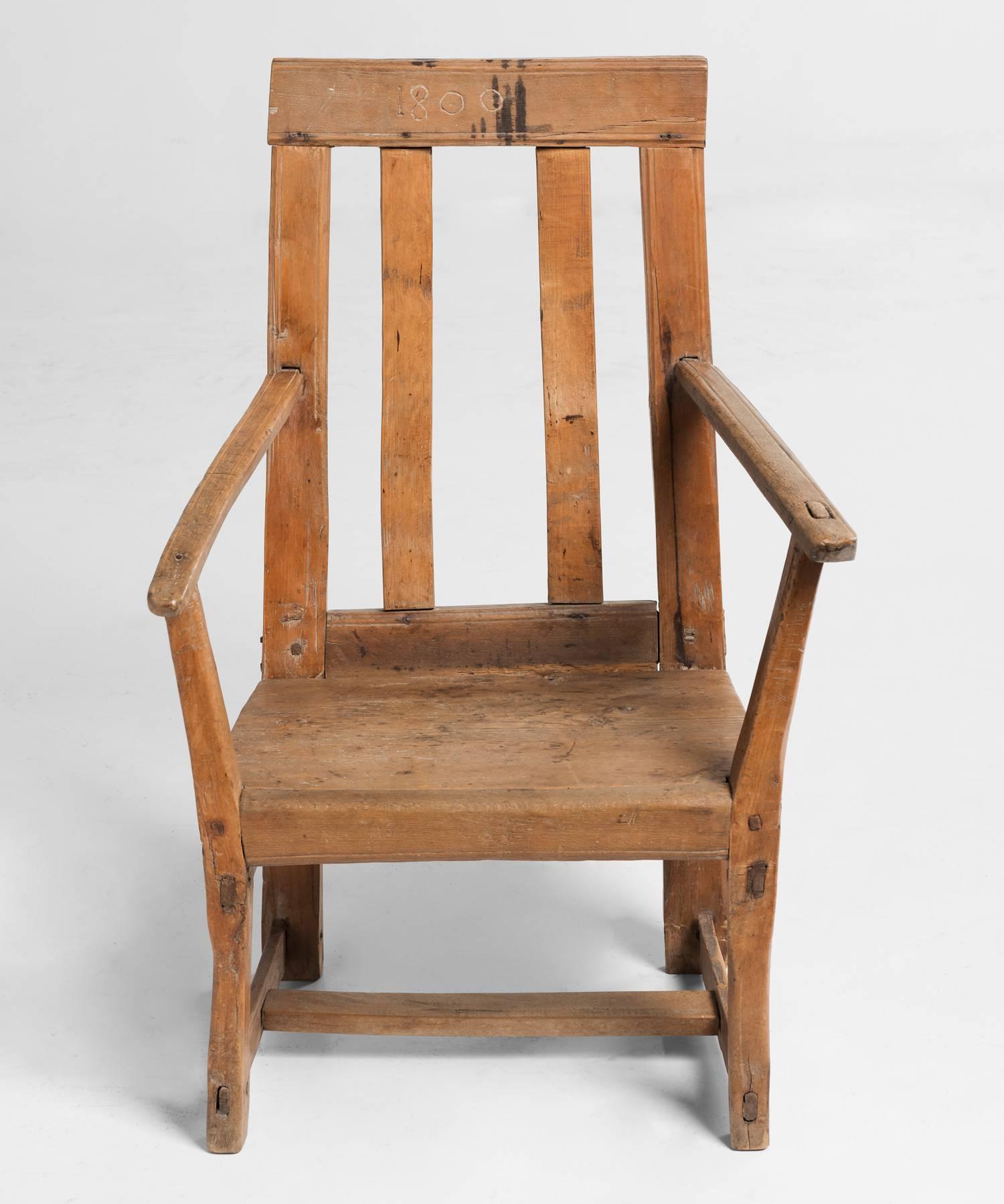 Primitive Armchair, France, circa 1800 In Good Condition In Culver City, CA