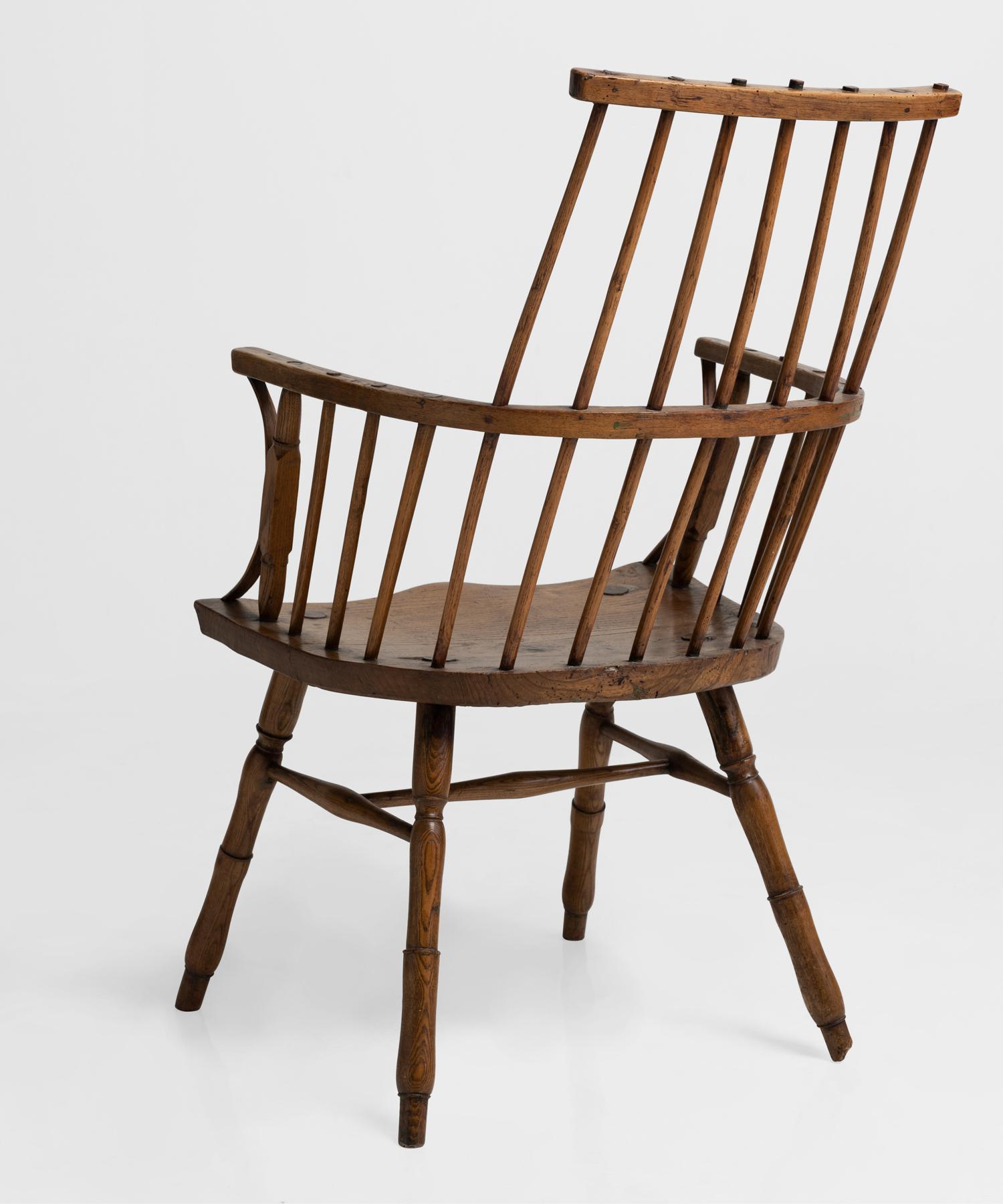 Primitive Ash Stick Chair, England, 18th Century In Good Condition In Culver City, CA