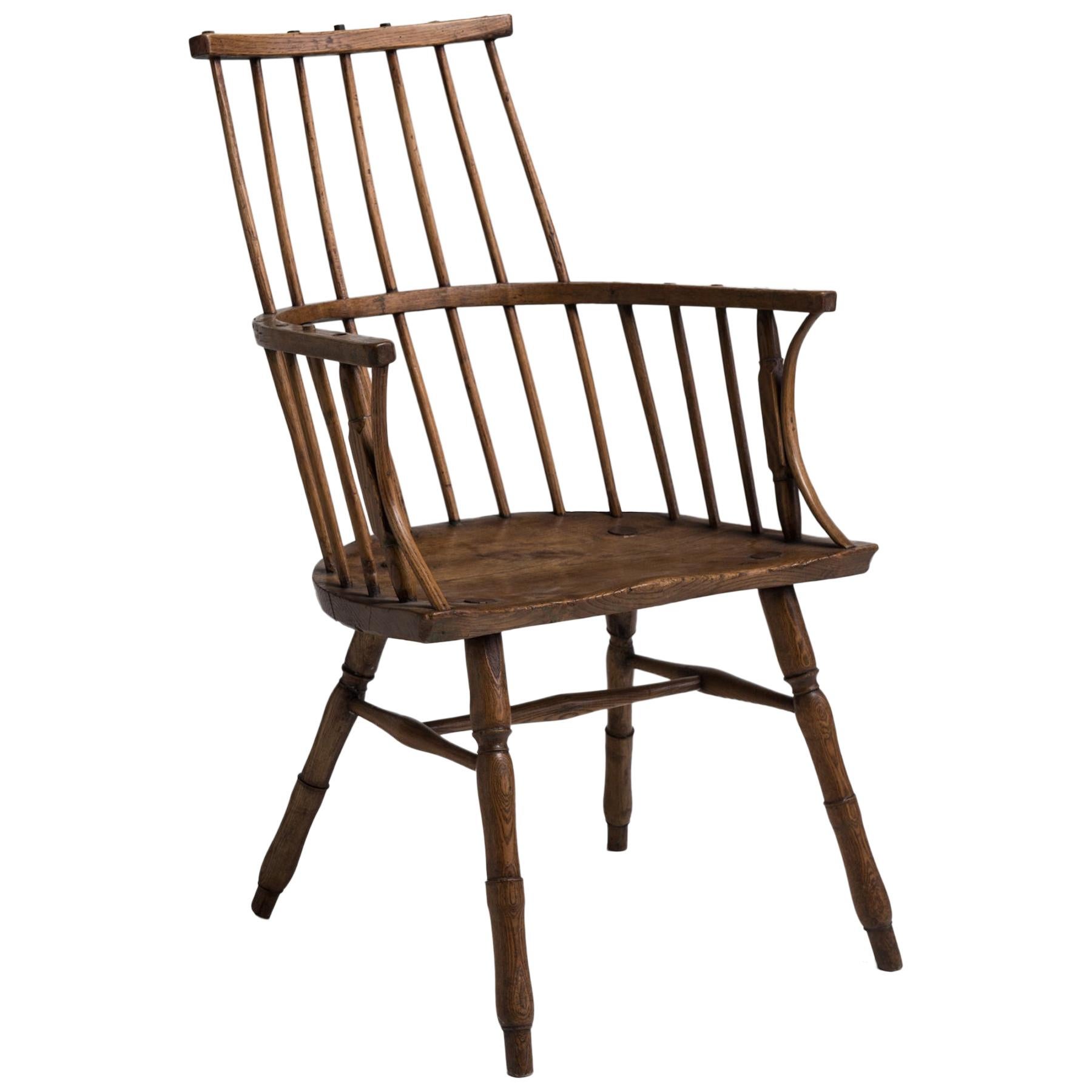 Primitive Ash Stick Chair, England, 18th Century