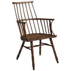 Antique Primitive Ash Stick Chair, England, 18th Century