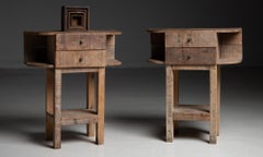 Primitive Bedside Tables, France circa 1970