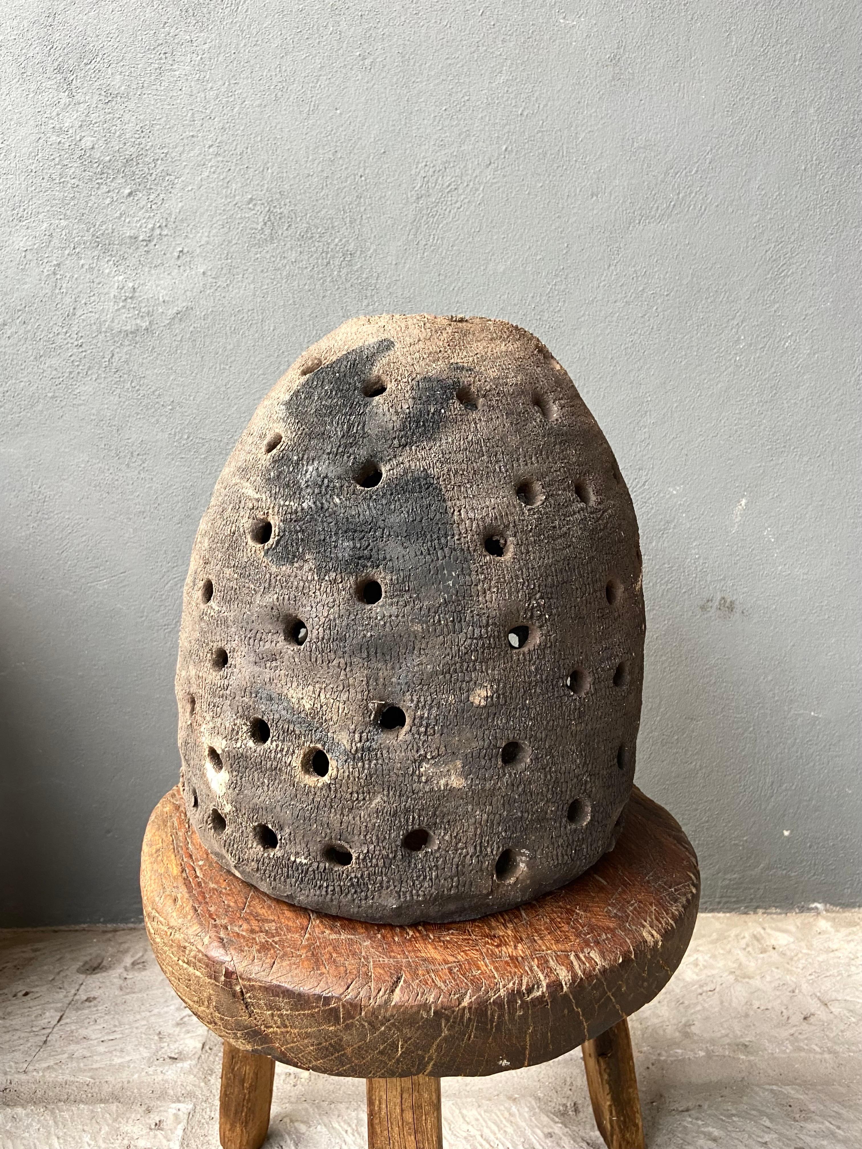 20th Century Primitive Beehive Terracotta Heater From Mexico, Circa 1950´s