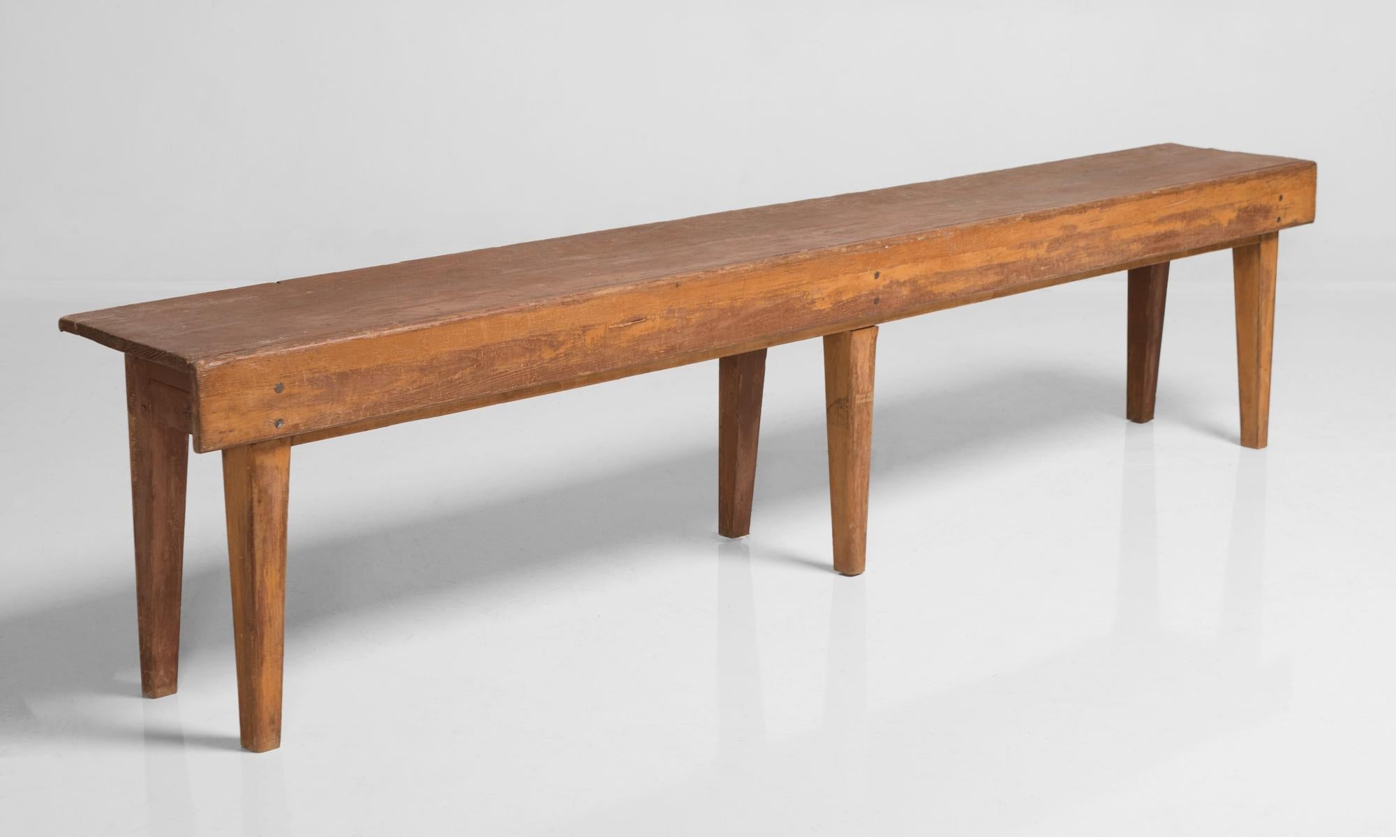 Primitive bench, Sweden 19th century.

Long, minimal form with wonderful patina and simple construction.
