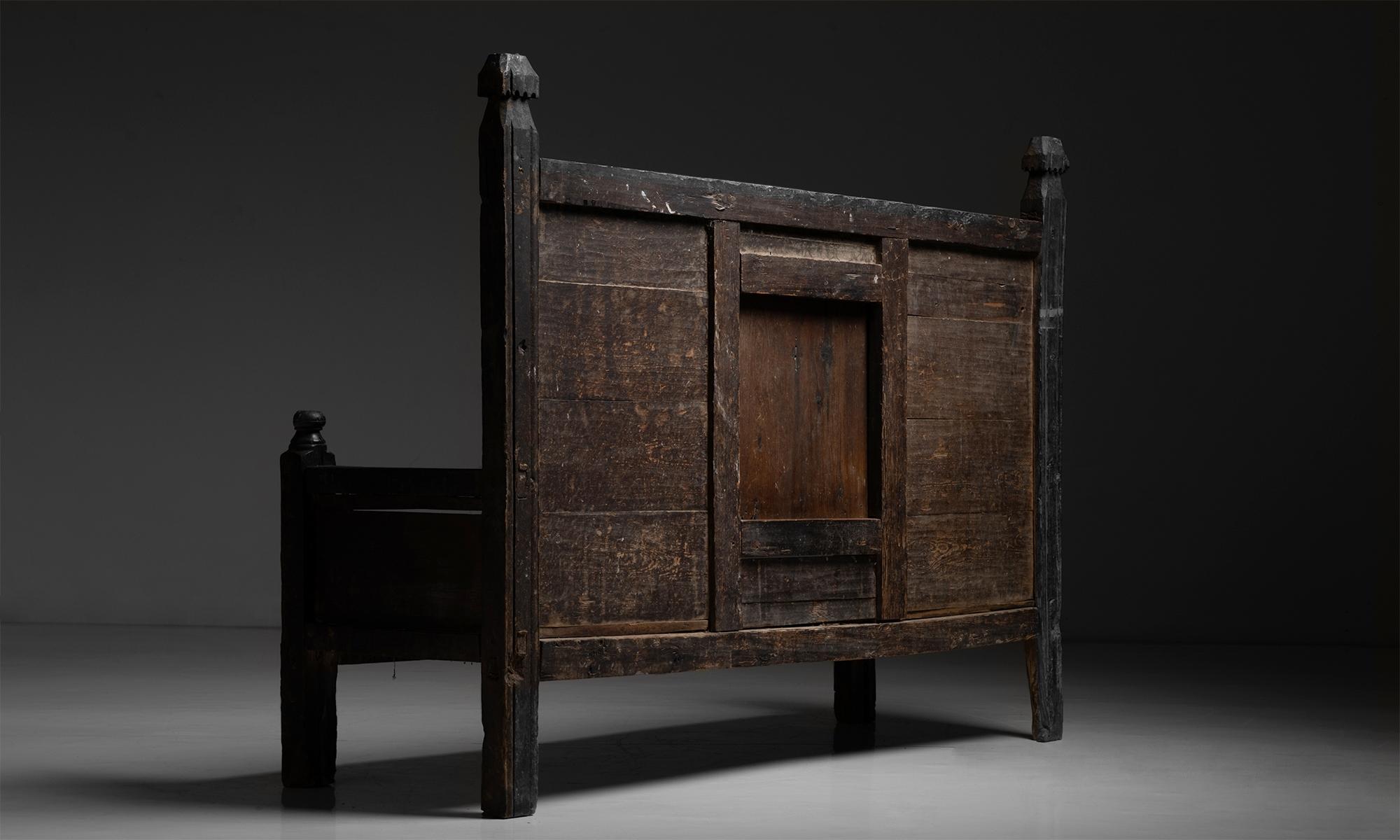 Pine Primitive Bench w/ Table Spain, circa 1690