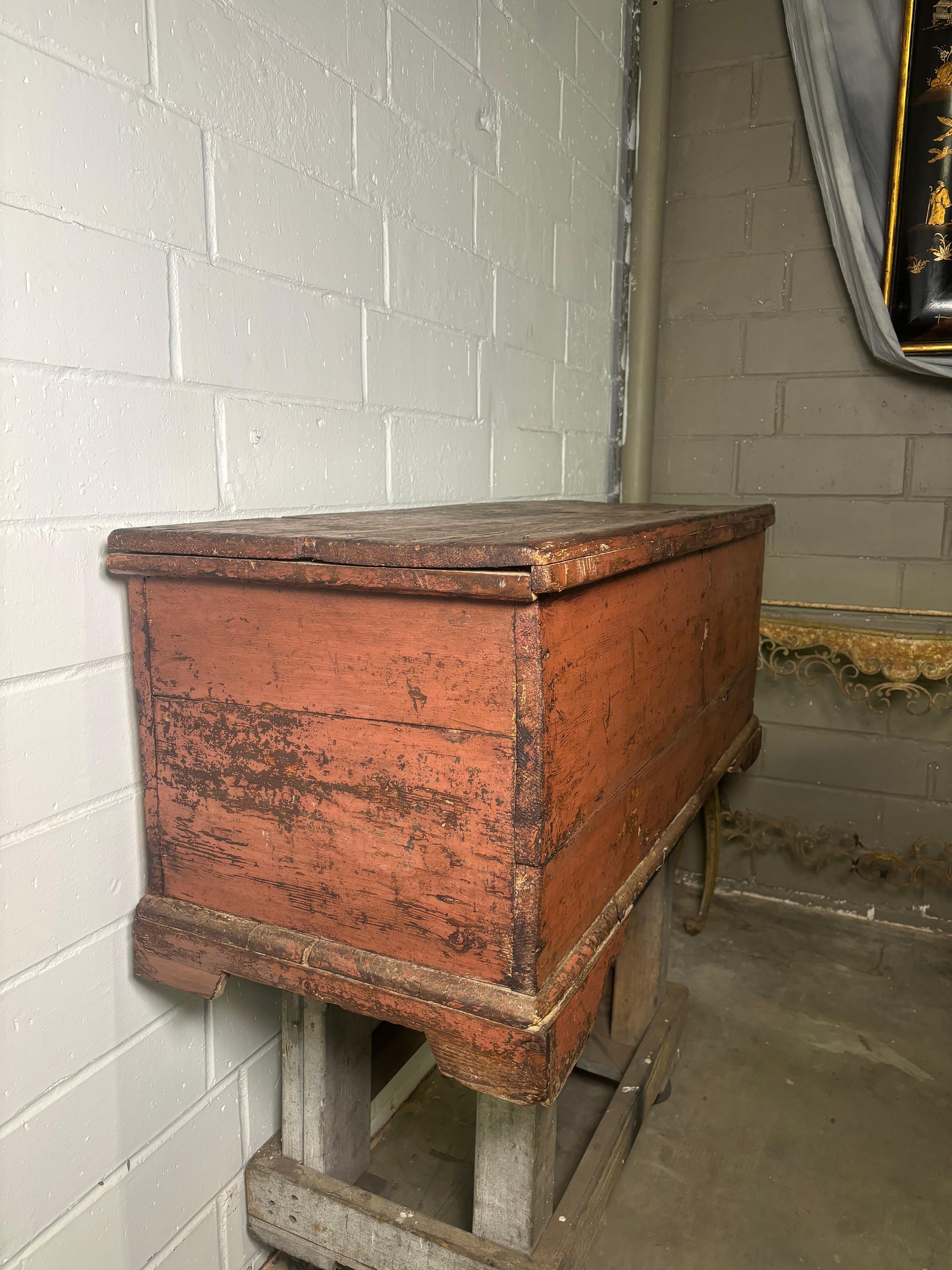 Wood Rustic Blanket Chest For Sale