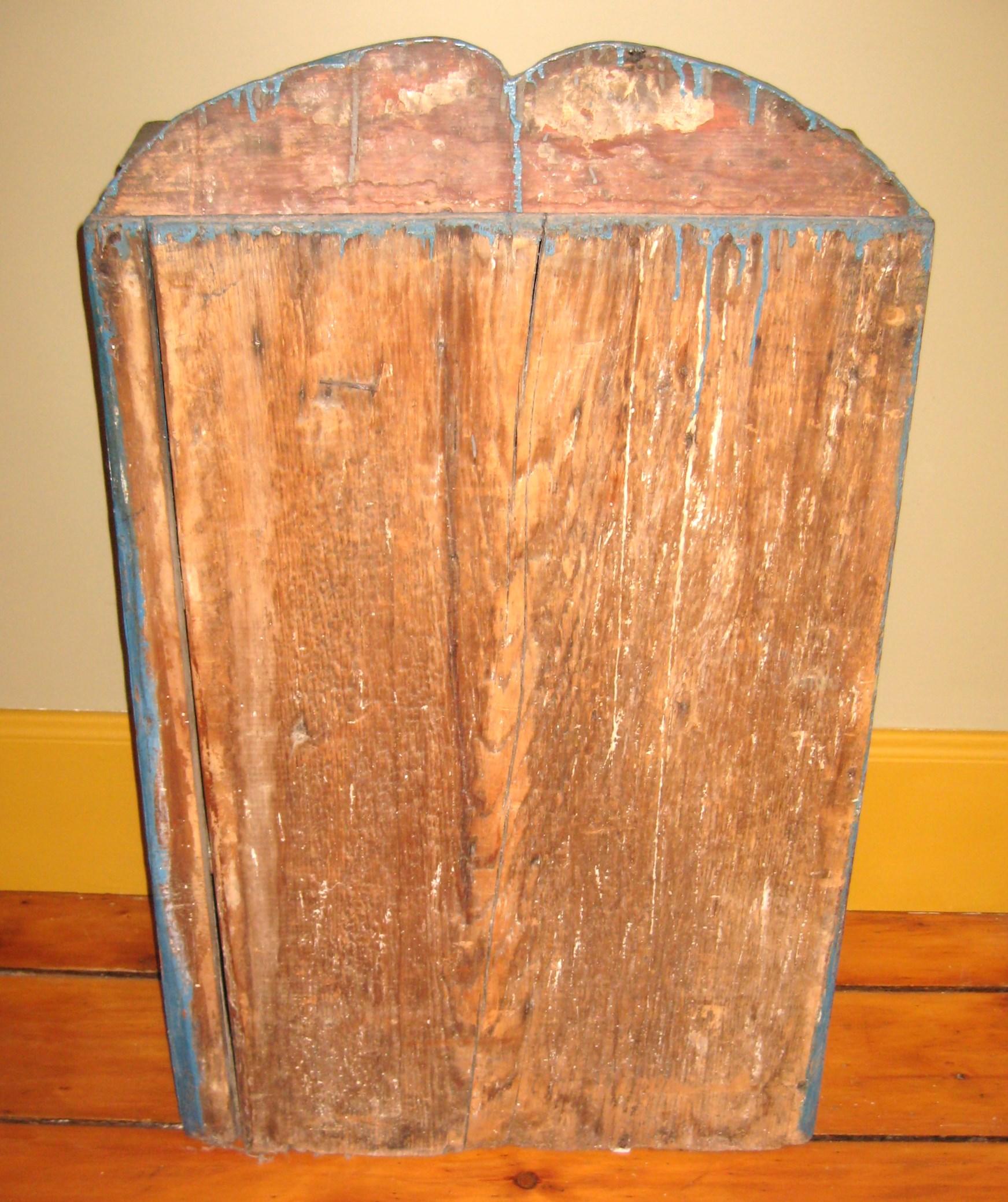 Primitive Blue 1 Door Cupboard Rustic Farm House Pine Cabinet For Sale 3