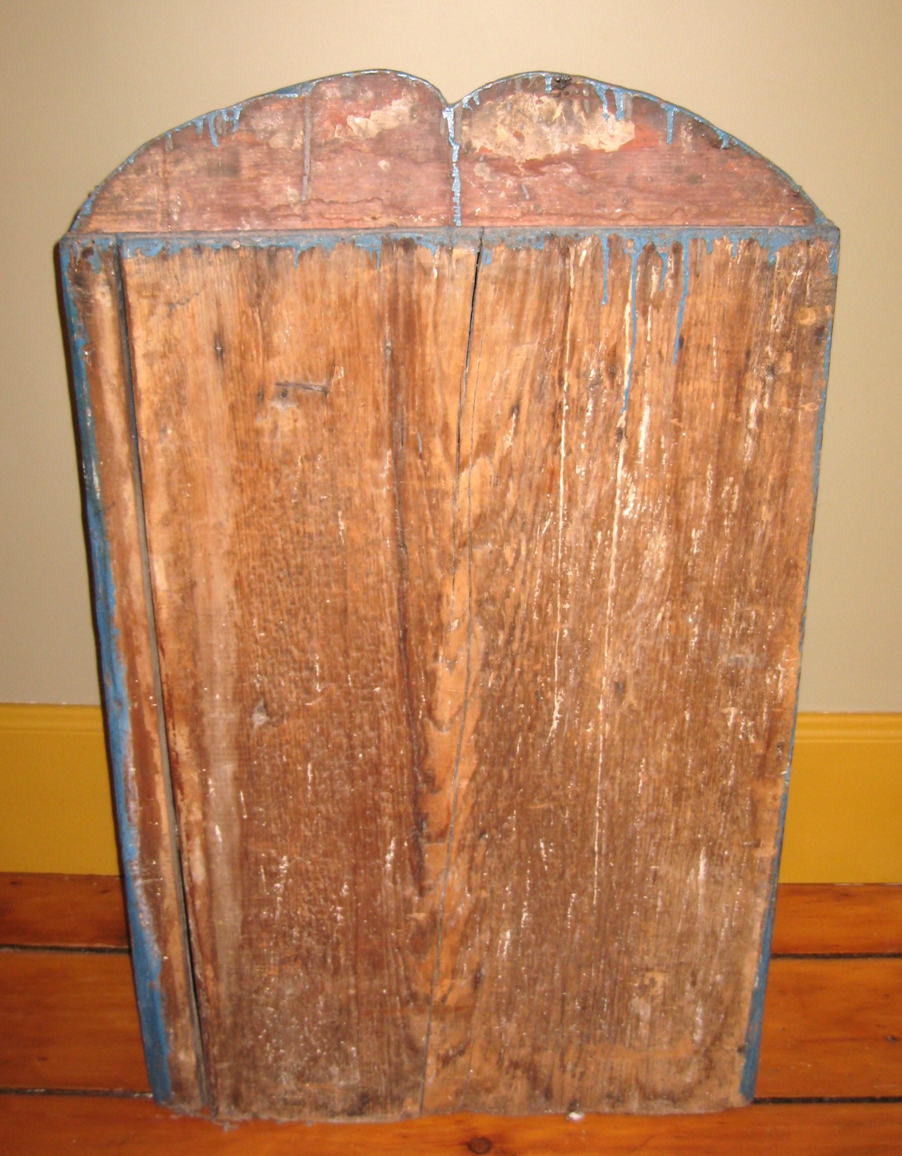 Mid-19th Century Primitive Blue 1 Door Cupboard Rustic Farm House Pine Cabinet For Sale