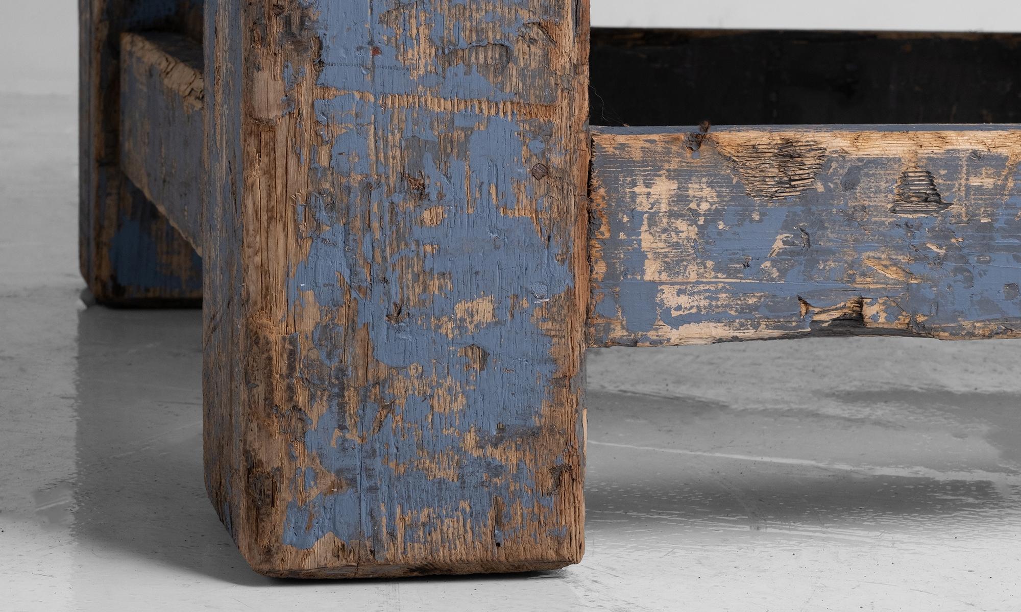 Primitive Blue Stone Coffee Table 4