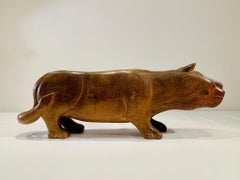 Primitive pantera onca brazilian stool in noble wood circa 1900