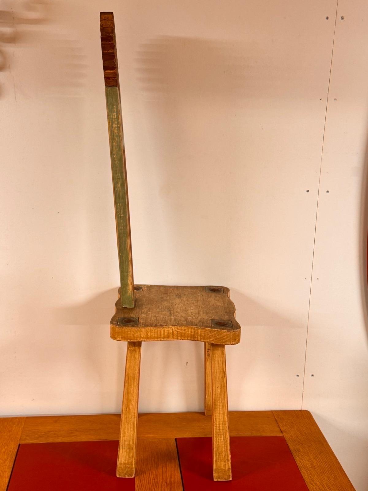 A decorative pair of high back chair in oak