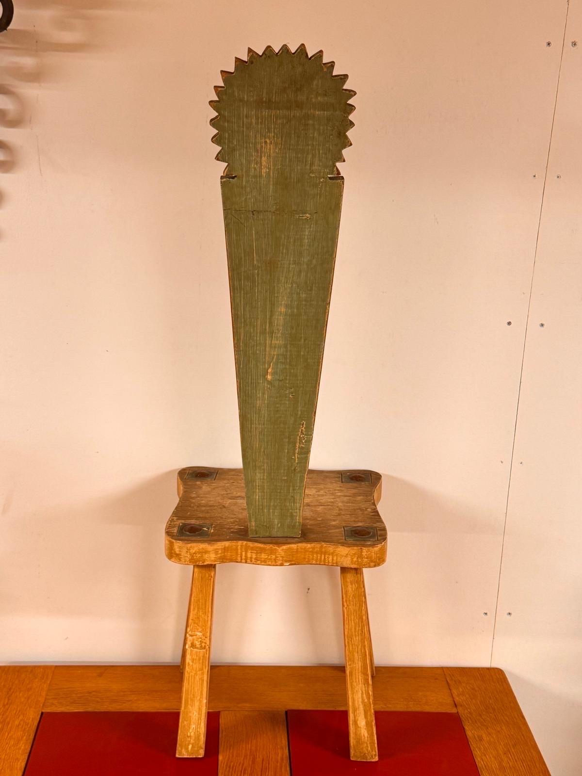 Modern Primitive brutalist pair of chairs in oak For Sale
