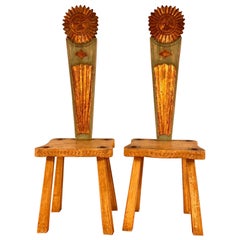 Sillas auxiliares de madera