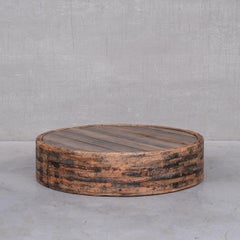 Primitive Brutalist Wooden French Mid-Century Coffee Table
